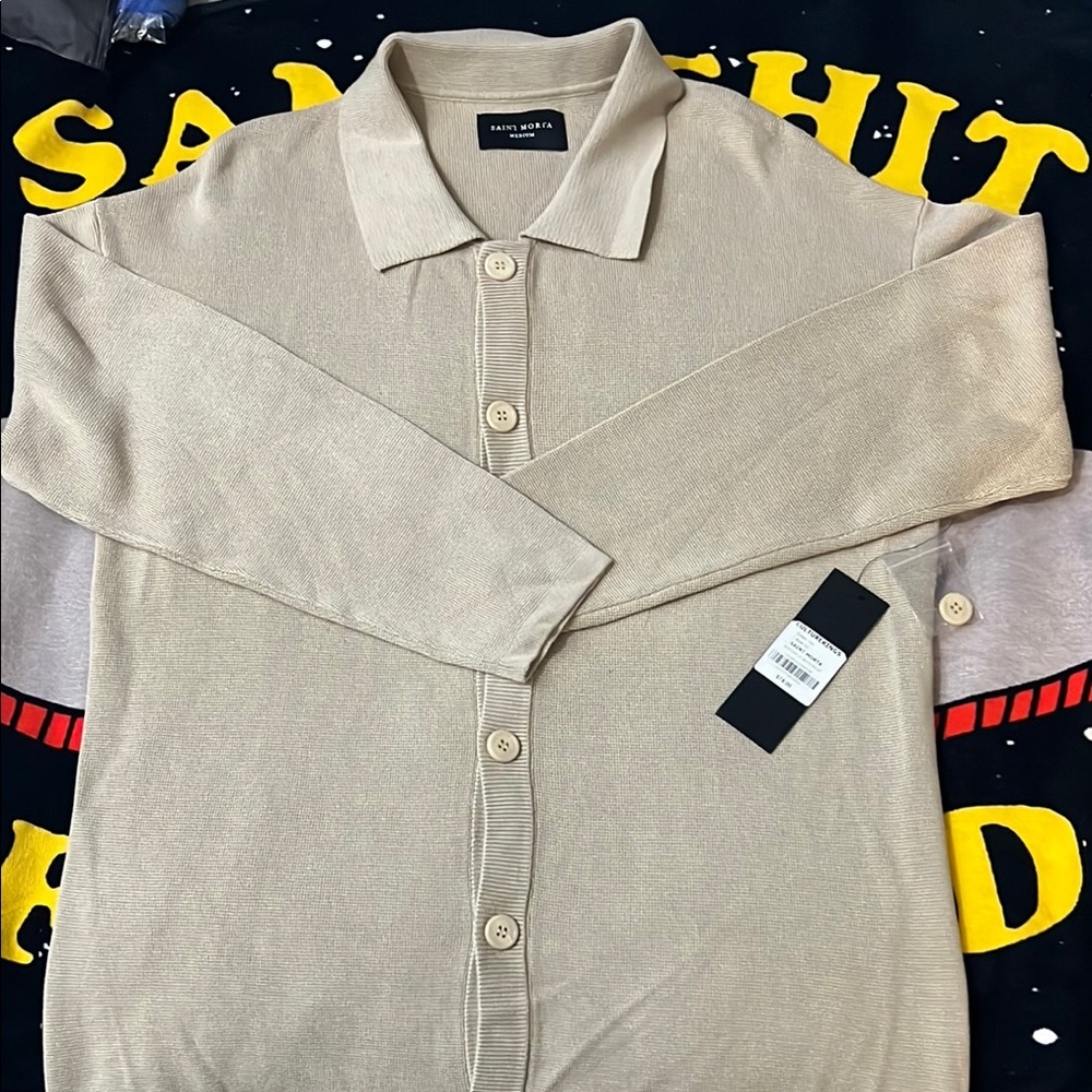 Saint Morta Long Sleeve Button Up Sweater Mens M